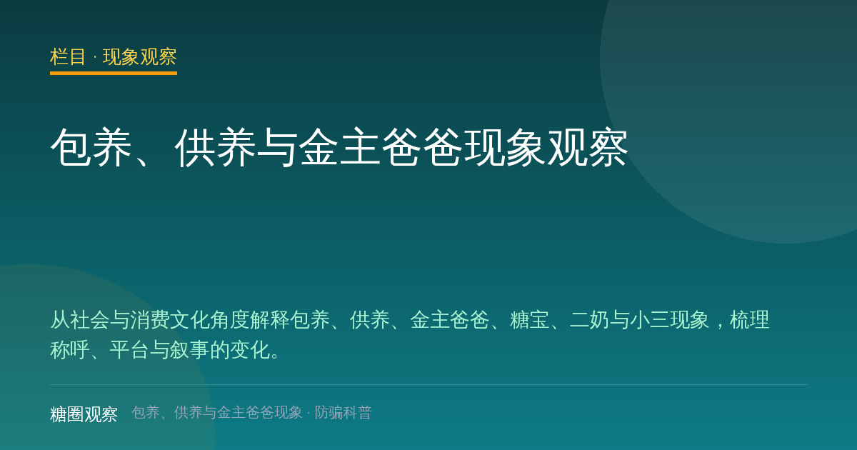 现象观察栏目配图