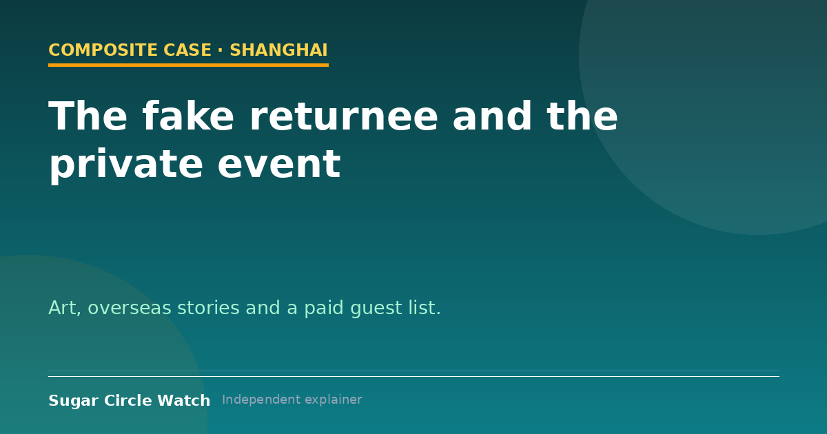 The fake returnee and the private event (case illustration)