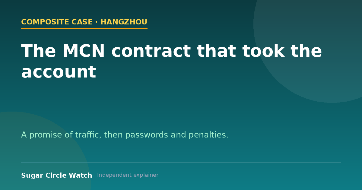 The MCN contract that took the account (case illustration)