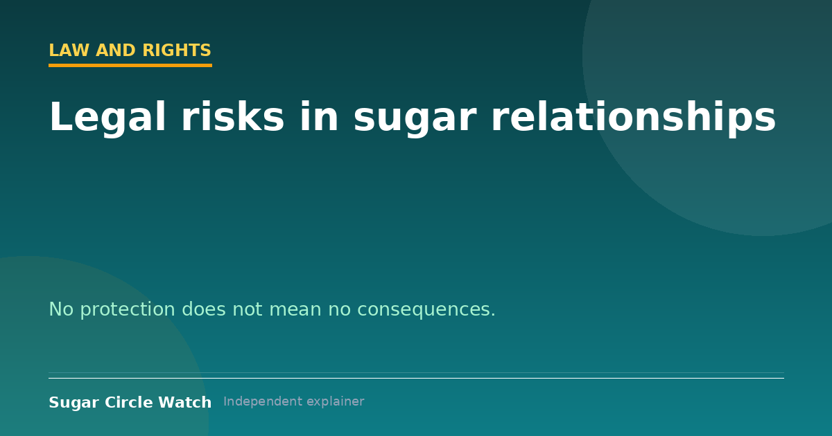 Legal risks in sugar relationships (illustration)