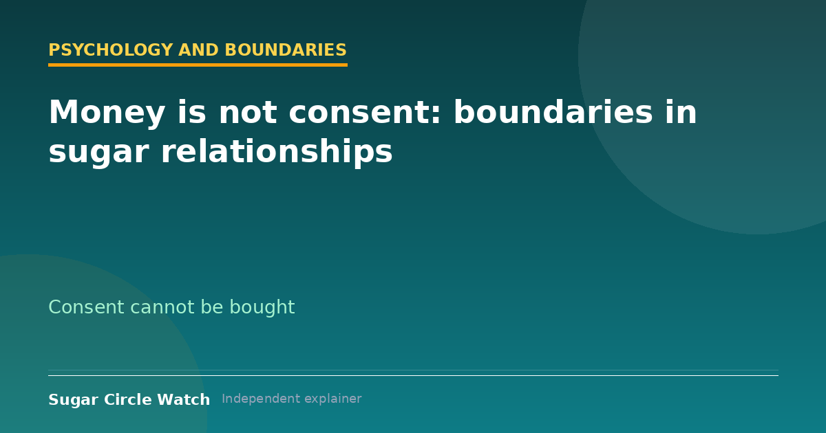 Money is not consent: boundaries in sugar relationships (illustration)