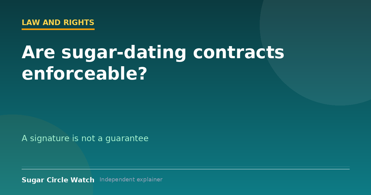 Are sugar-dating contracts enforceable? (illustration)