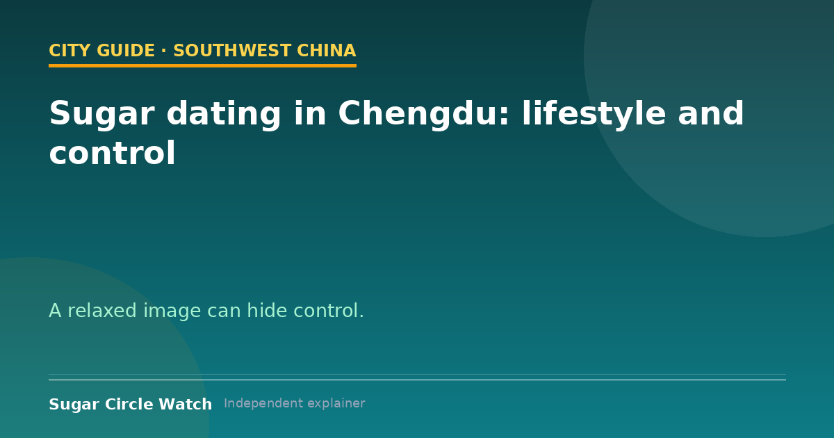 Sugar dating in Chengdu