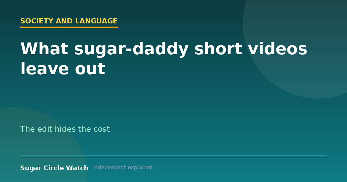 What sugar-daddy short videos leave out (illustration)