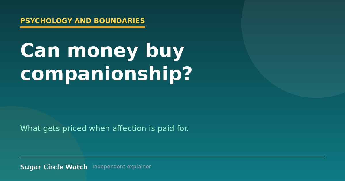 Can money buy companionship? (illustration)