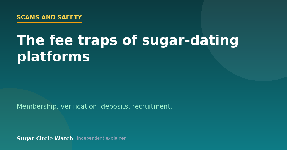 The fee traps of sugar-dating platforms (illustration)