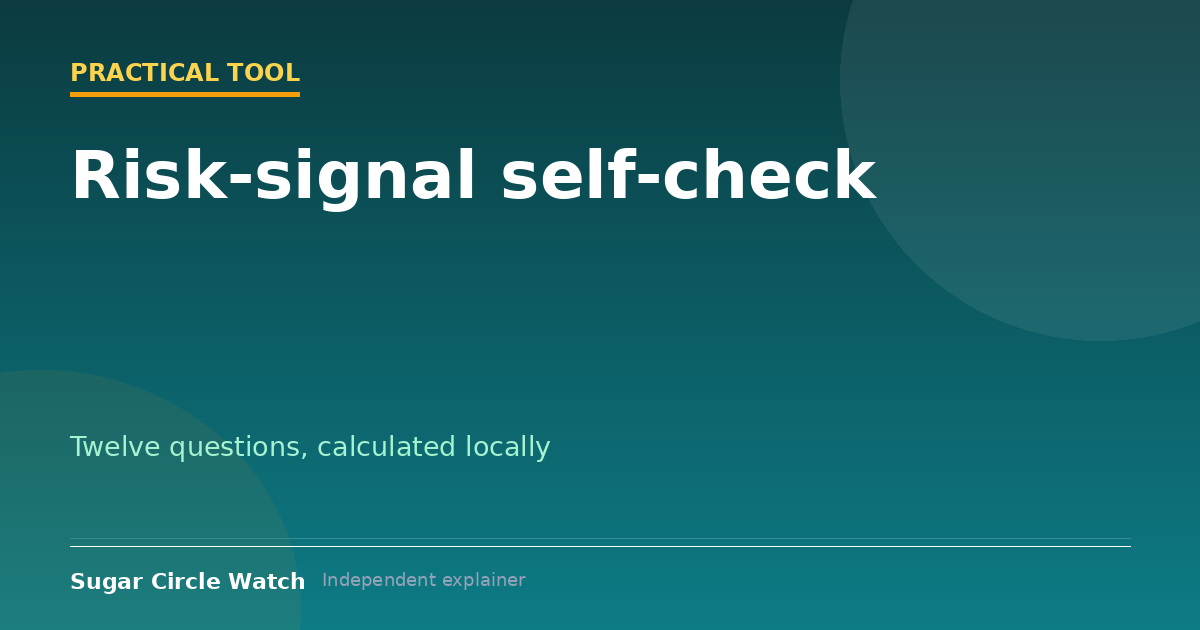 Risk-signal self-check