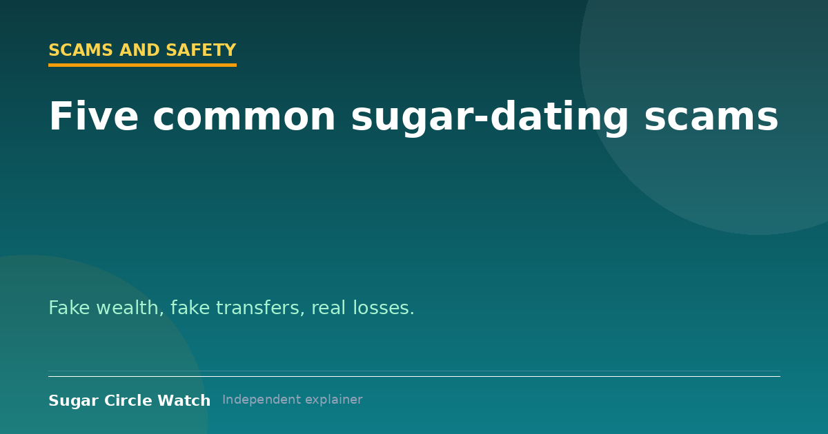 Five common sugar-dating scams (illustration)