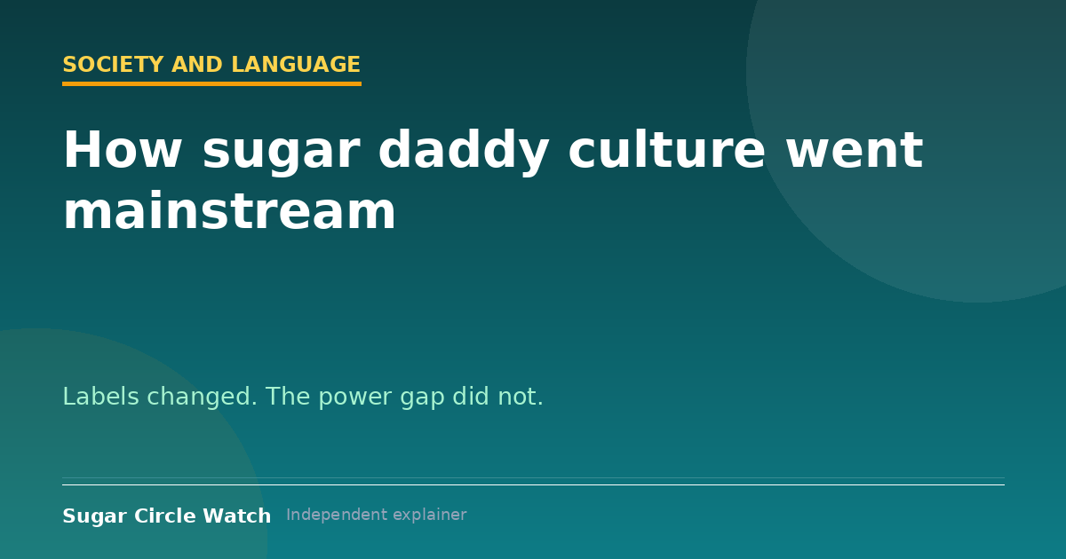 How sugar daddy culture went mainstream (illustration)