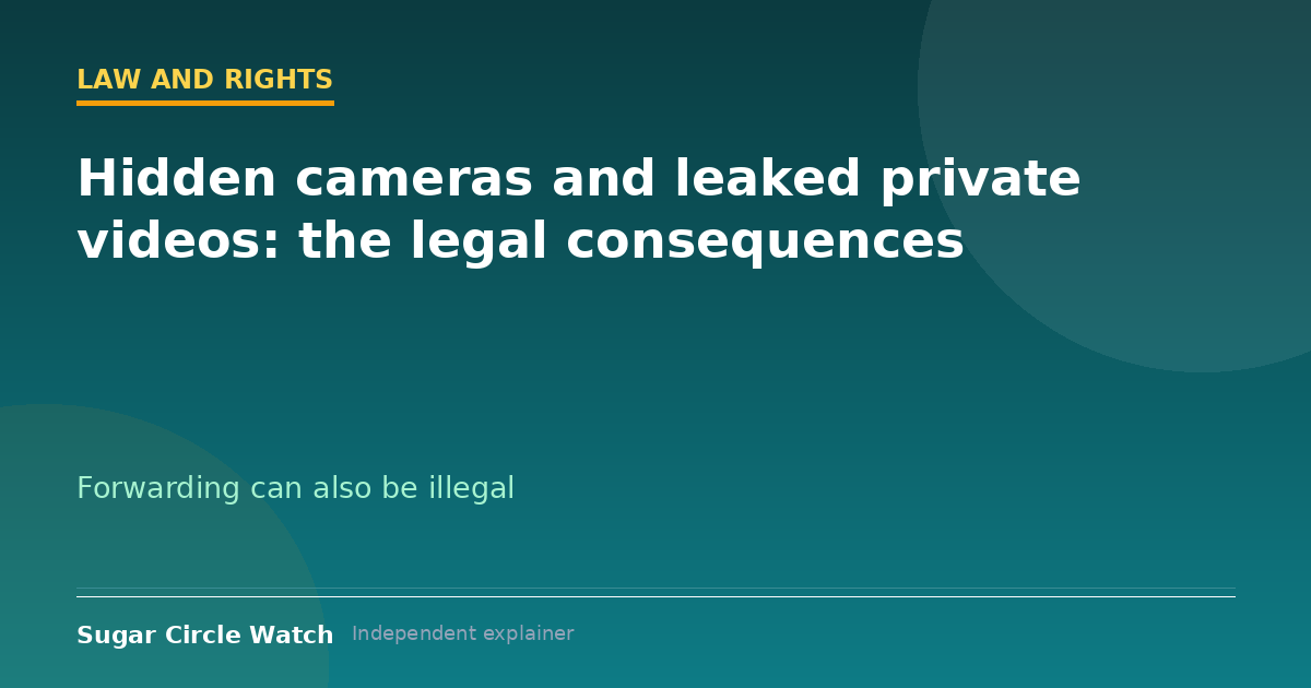 Hidden cameras and leaked private videos: the legal consequences (illustration)