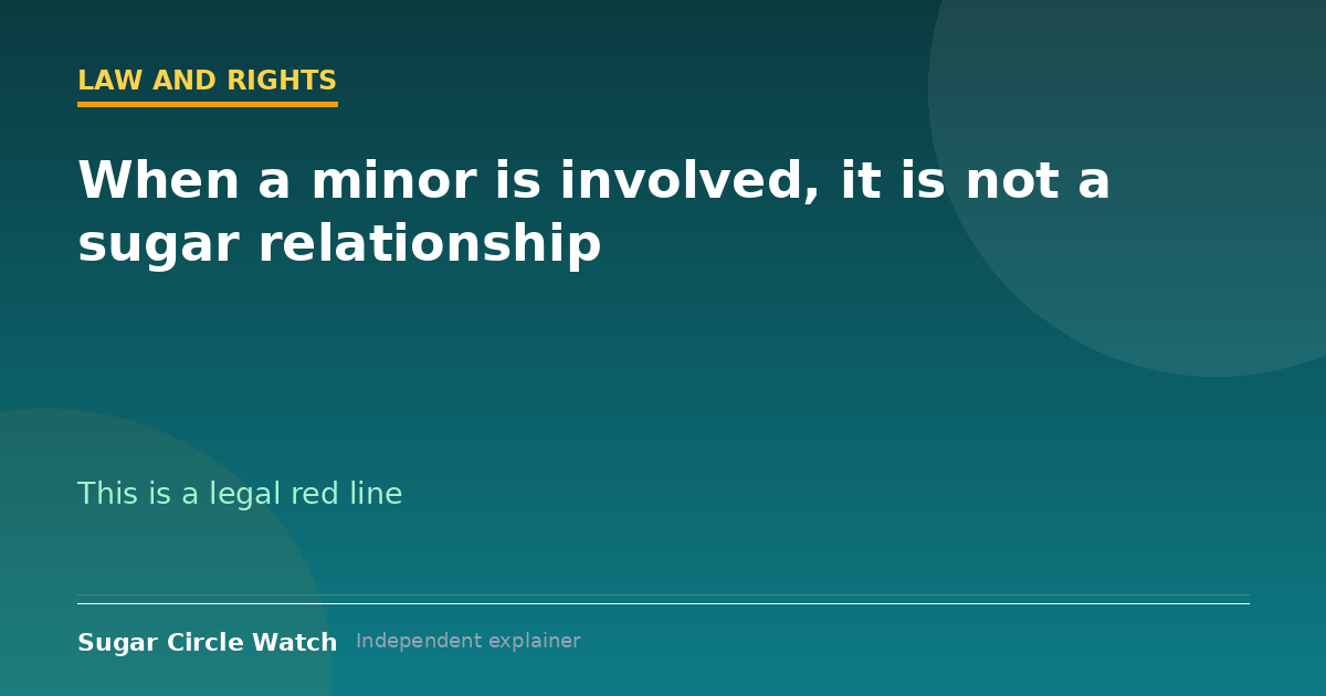 When a minor is involved, it is not a sugar relationship (illustration)