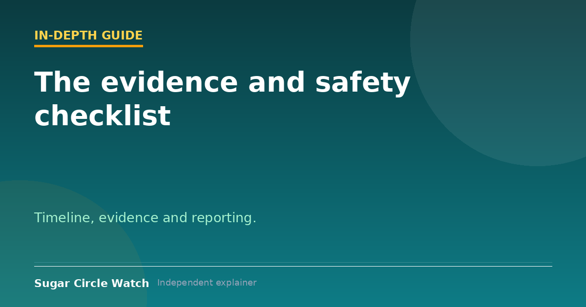The evidence and safety checklist (illustration)