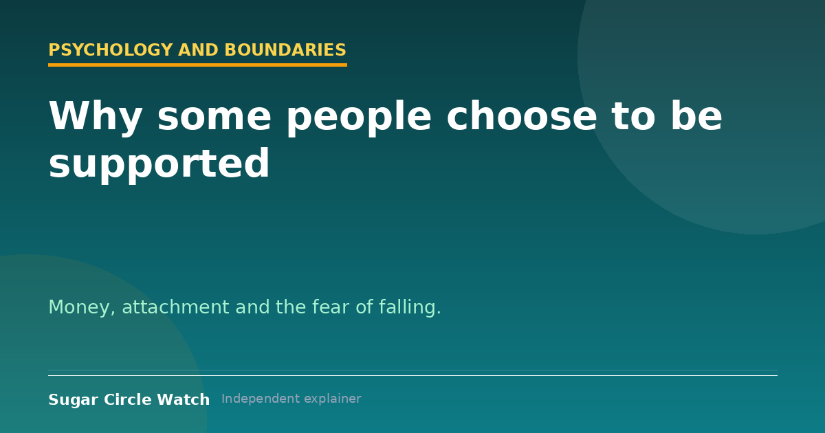 Why some people choose to be supported (illustration)
