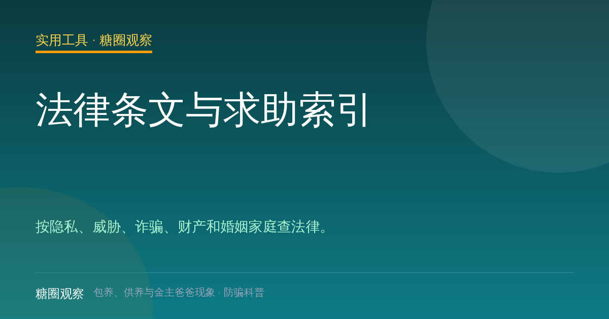 法律条文与求助索引配图
